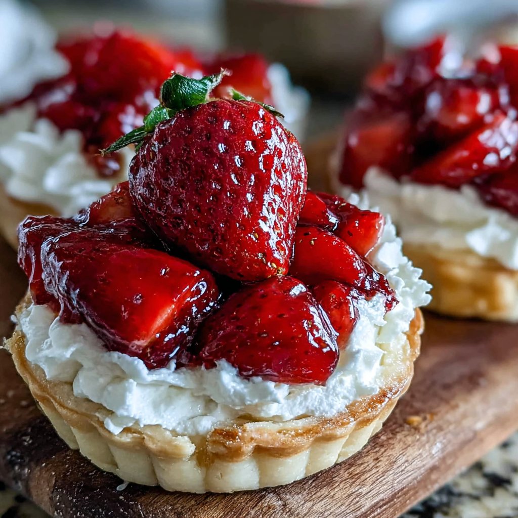 Strawberry Whipped Cream Tarts