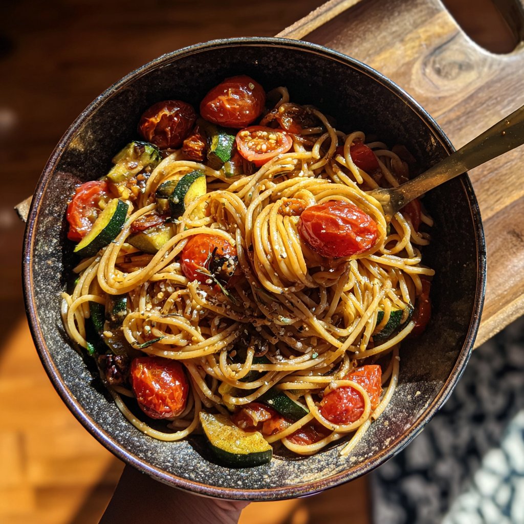 Pasta with Balsamic Veggies