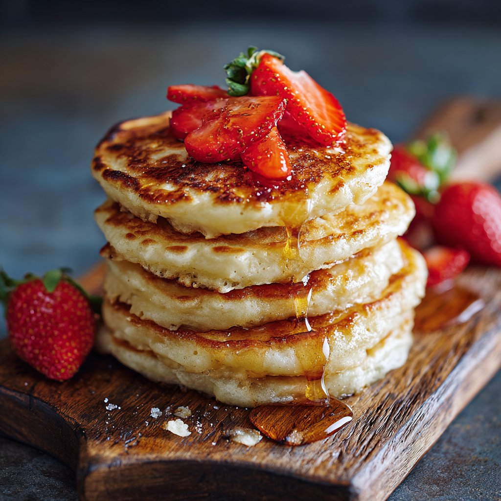 Ricotta Pancakes with Strawberries