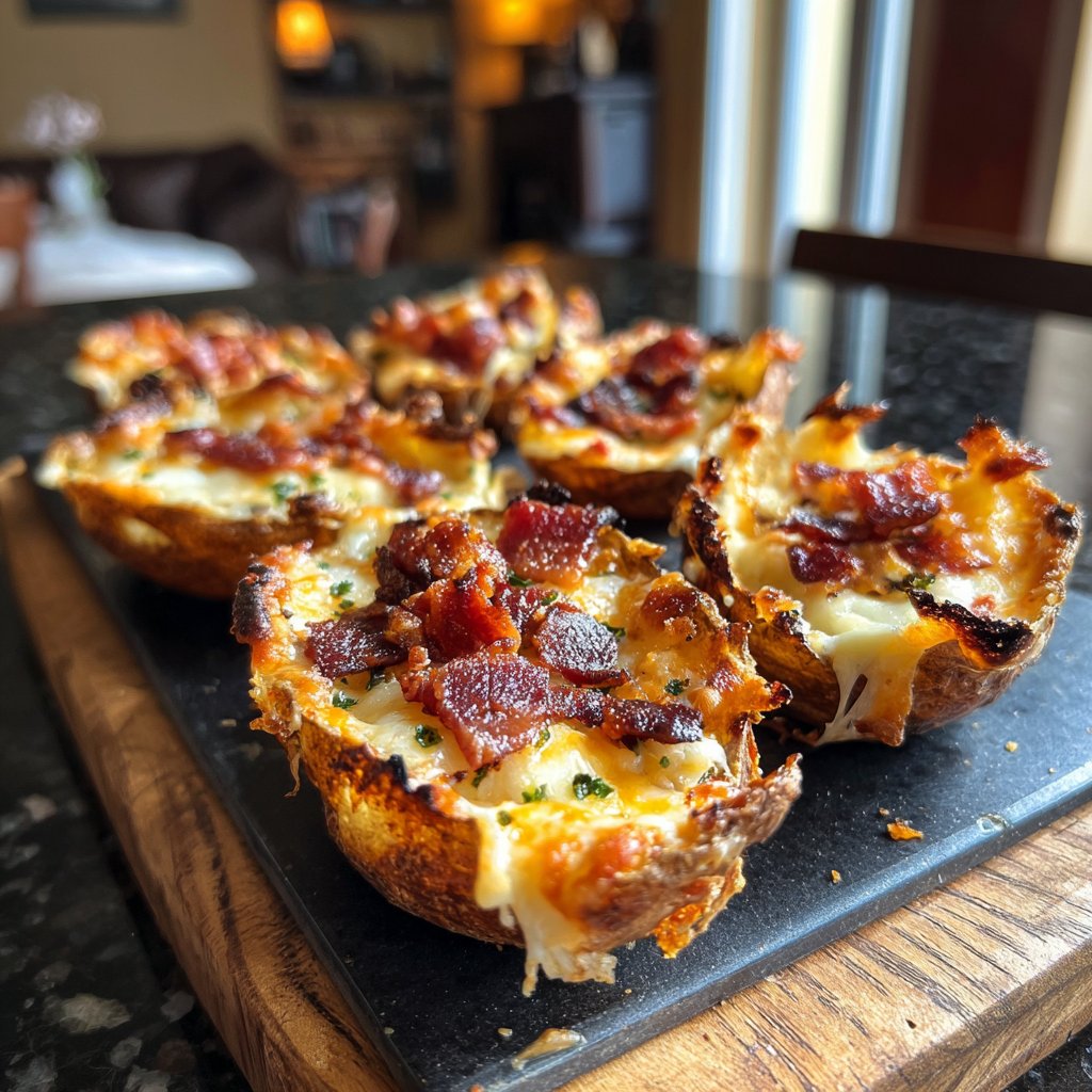 Loaded Airfryer Potato Skins