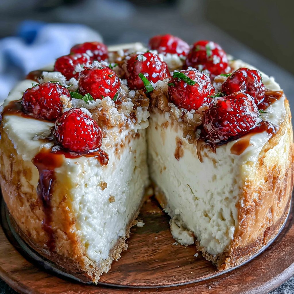 Raspberry Cream Spring Cheesecake