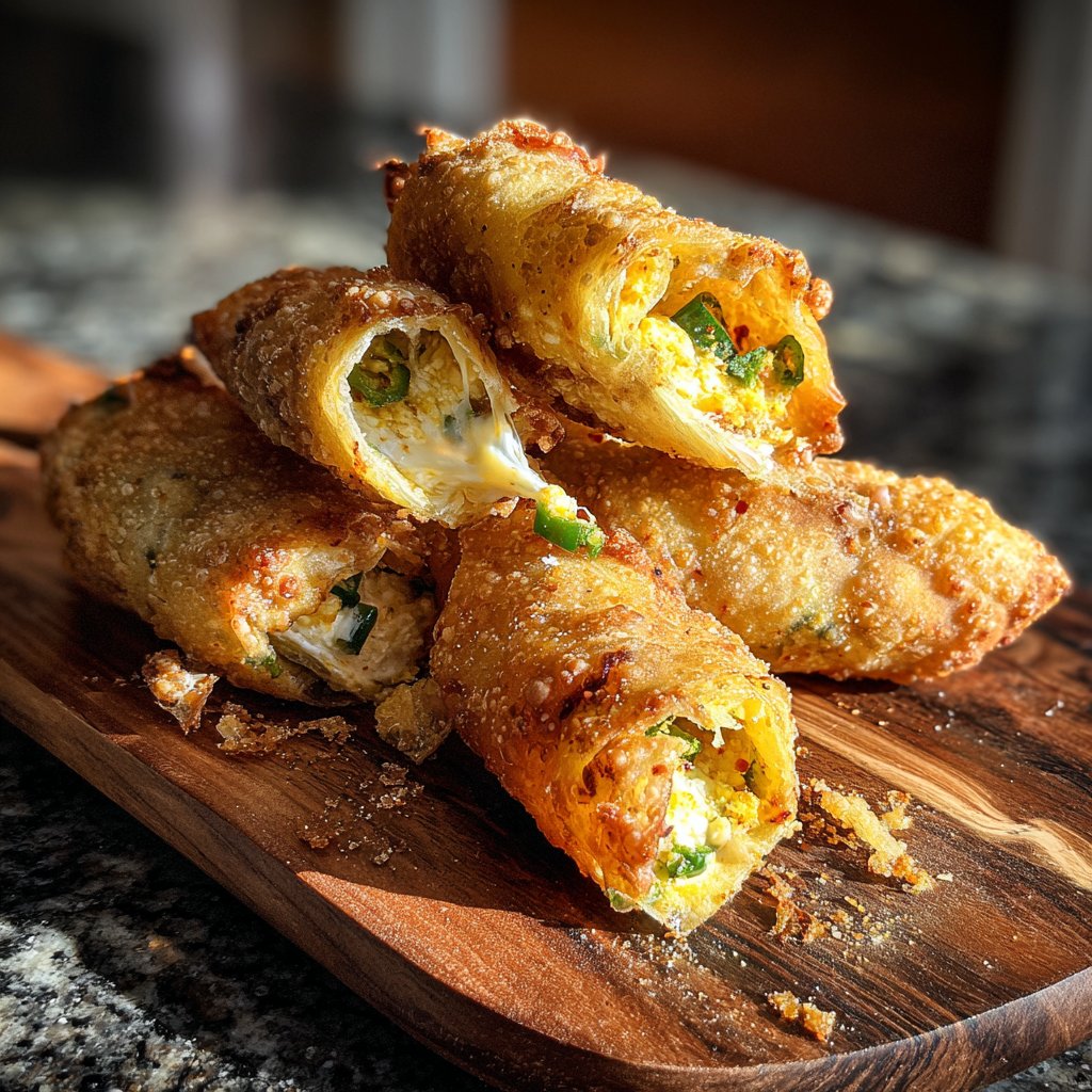 Mini Jalapeño Popper Egg Rolls
